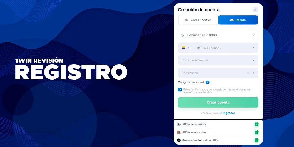 Registro de la cuenta